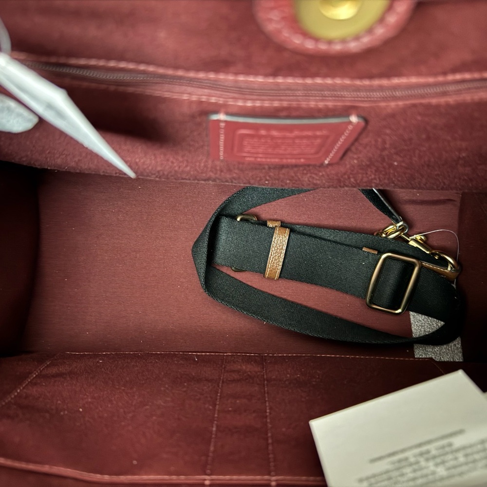 Coach Burgundy and Black Interior Bag - Picture 2 of 6